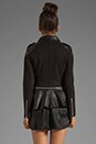 view 4 of 7 x the man repeller Mary Peplum Moto Jacket in Caviar