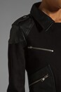 view 6 of 7 x the man repeller Mary Peplum Moto Jacket in Caviar