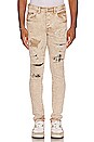 view 1 of 3 Heavy Repair Plaid Patch Pant in Beige