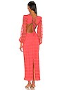 view 3 of 3 Crochet Cut Out Maxi Dress in Neon Coral