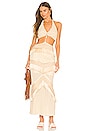 view 1 of 3 VESTIDO FRINGE AND LACE SLEEVELESS in Sandstone