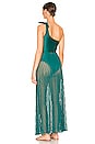 view 3 of 3 One Shoulder Lace Beach Dress in Teal