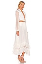 view 2 of 3 Plunge Lace Sleeve Maxi Dress in White