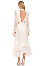 view 3 of 3 Plunge Lace Sleeve Maxi Dress in White
