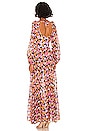 view 3 of 3 Plitka Lace Up Long Sleeve Maxi Dress in Pink