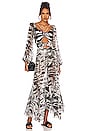 view 1 of 3 x Alessandra Ambrosio Printed Cutout Dress in Black & White