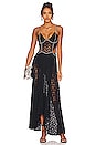 view 1 of 4 x Alessandra Ambrosio Hand Beaded Bustier Maxi Dress in Black