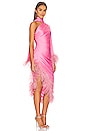 view 2 of 4 ПЛАТЬЕ FEATHER TRIMMED OSCAR in Bubblegum