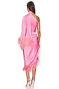 view 4 of 4 ПЛАТЬЕ FEATHER TRIMMED OSCAR in Bubblegum