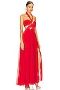 view 2 of 3 Cut Out Halter Neck Maxi Dress in Candy Red