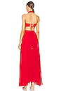 view 3 of 3 Cut Out Halter Neck Maxi Dress in Candy Red
