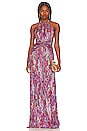 view 1 of 4 Halter Neck Maxi Dress in Pink Multi