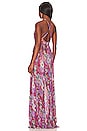 view 3 of 4 Halter Neck Maxi Dress in Pink Multi