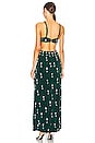 view 3 of 4 Hand Beaded Velvet Cut Out Maxi Dress in Palace Green