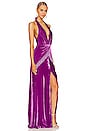 view 2 of 4 Plunge Velvet Maxi Dress in Purple Velvet