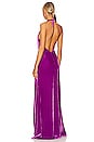 view 3 of 4 Plunge Velvet Maxi Dress in Purple Velvet