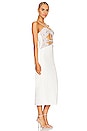 view 2 of 4 Hand Beaded Halter Neck Midi Dress in White