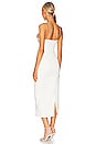 view 3 of 4 Hand Beaded Halter Neck Midi Dress in White