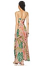 view 4 of 4 Tropicalia Laceup Maxi Dress with Removeable Sleeves in Harbour Pink