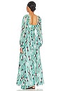 view 4 of 4 Twist Laceup Maxi Dress with Removable Sleeves in Piscene Blue