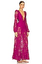 view 2 of 3 Crochet Beach Dress in Magenta