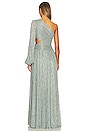 view 3 of 4 One Shoulder Maxi Dress in Sea Green