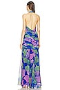 view 3 of 3 MAXIVESTIDO OCEAN LEAF in Blue