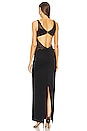 view 3 of 4 Mesh Panel Hand-beaded Maxi Dress in Black
