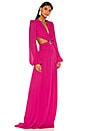 view 2 of 3 Neon Cutout Gown in Flamingo