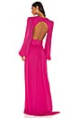 view 3 of 3 Neon Cutout Gown in Flamingo