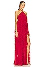 view 2 of 3 Ruffle Halterneck Maxi Dress in Poppy