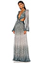 view 3 of 5 Ombre Lurex Cutout Maxi Dress in Cyan