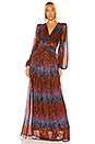 view 1 of 4 Rainbow Lurex Long Sleeve Gown in Multi