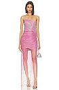 view 1 of 4 Ombre Beaded Gown in Pop Pink