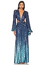 view 1 of 4 X Alessandra Ambrioso Ombre Sequin Gown in High Tide