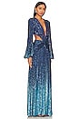 view 2 of 4 X Alessandra Ambrioso Ombre Sequin Gown in High Tide