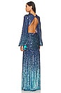 view 3 of 4 X Alessandra Ambrioso Ombre Sequin Gown in High Tide