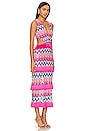view 2 of 3 X Alessandra Ambrioso Crochet Cut Out Maxi Dress in Pink Multi