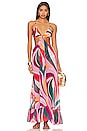 view 1 of 3 Delos Cut Out Beach Dress in Red Multi