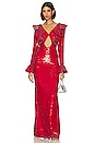 view 1 of 4 Sequin Cutout Maxi Dress in Poppy