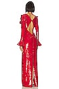 view 3 of 4 Sequin Cutout Maxi Dress in Poppy