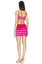 view 3 of 4 Beaded Fringe Mini Dress in Pop Pink