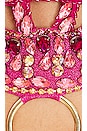 view 4 of 4 Beaded Fringe Mini Dress in Pop Pink