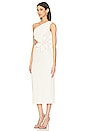 view 3 of 5 Flower Applique Midi Dress in Ivory