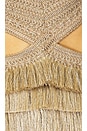 view 4 of 4 Fringe Cut Out Mini Dress in Gold