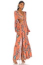view 2 of 3 Long Sleeve Cutout Dress in Heliconia Coral