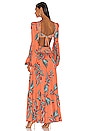 view 3 of 3 Long Sleeve Cutout Dress in Heliconia Coral