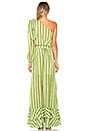view 3 of 3 Striped One Shoulder Maxi Dress in Green & White