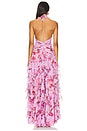 view 3 of 3 ROBE MAXI FLORAL HAZE STRETCH TULLE in Violet