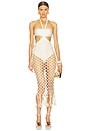 view 1 of 4 x Camila Coelho White Gold Beach Dress in Off White